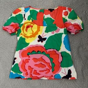 J. Crew colorful blouse